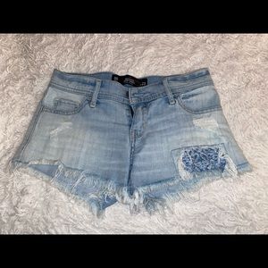 hollister juniors size 00 cotton denim jean shorts